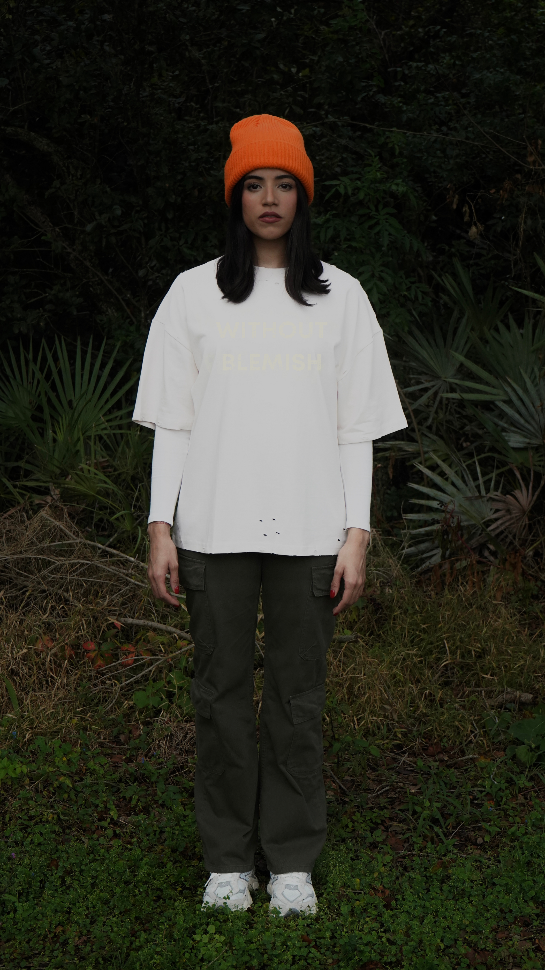 "Without Blemish" Distressed Heavyweight Tee
