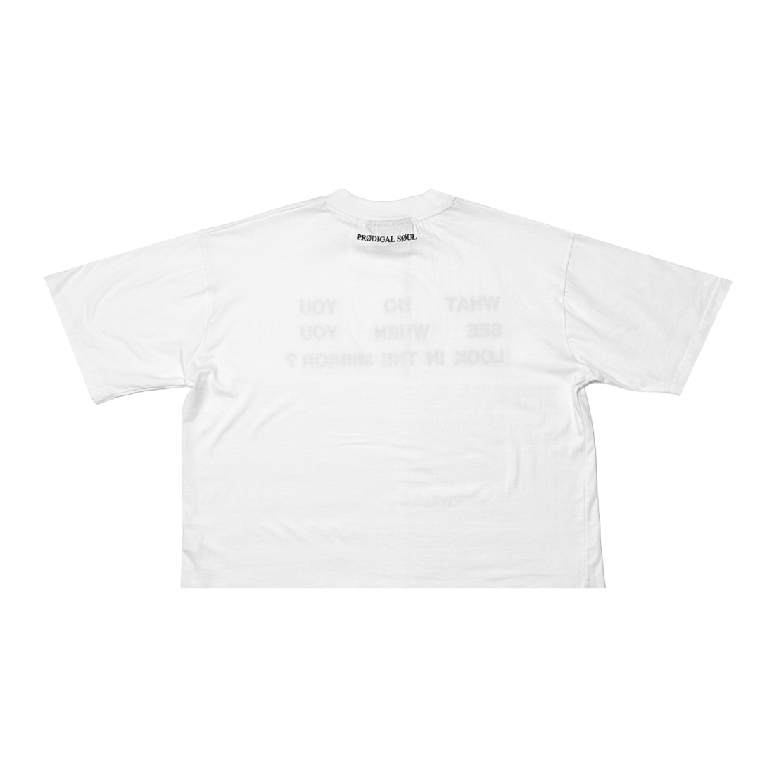 “Mirror” cropped tee