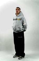 “Warfare” Heavy Distressed Zip-Up Sweatshirt