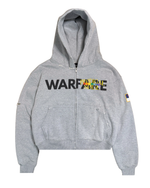 “Warfare” Heavy Distressed Zip-Up Sweatshirt
