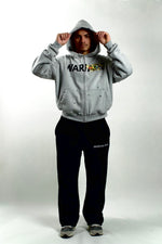 “Warfare” Heavy Distressed Zip-Up Sweatshirt