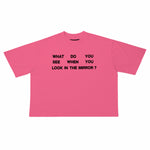 “Mirror” cropped tee