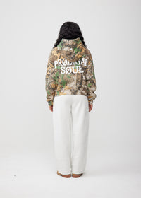 "University Logo" Camo Cropped Zip-up Sweatshirt