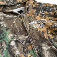"University Logo" Camo Cropped Zip-up Sweatshirt